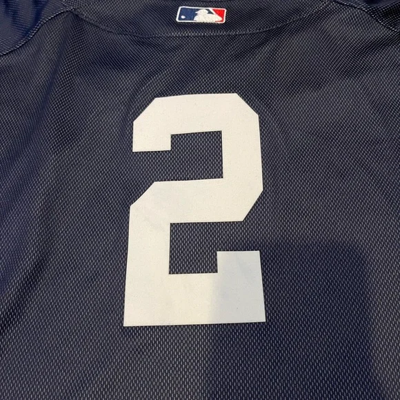 New York Yankees Derek Jeter Navy Short-Sleeve Baseball Jersey - Picture 3 of 5